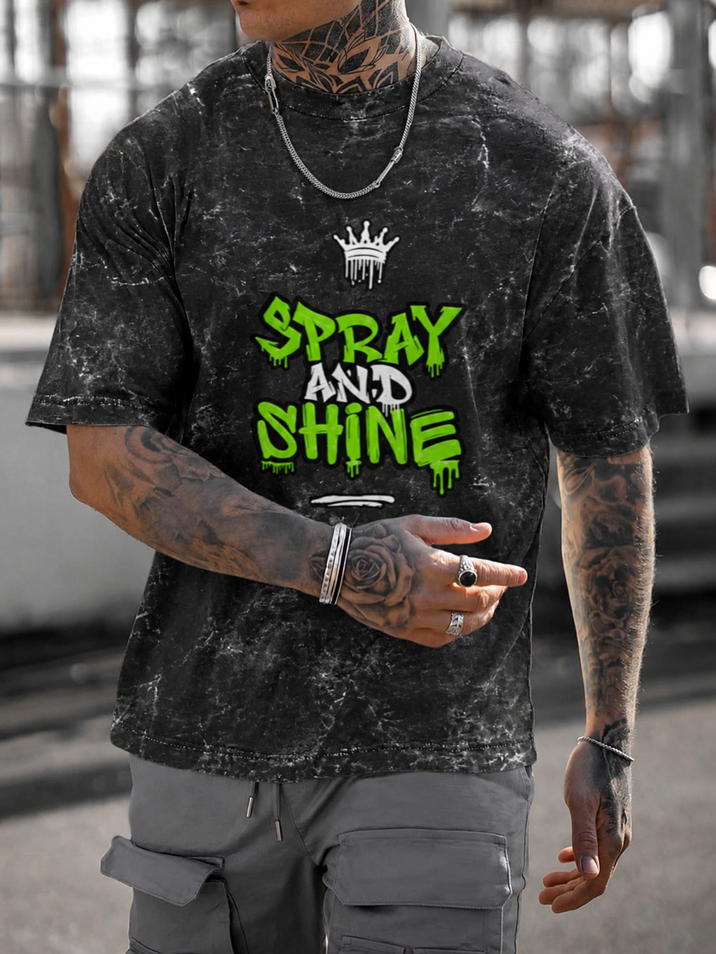 Unisex Acid Washed Oversized T-shirts